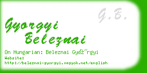 gyorgyi beleznai business card